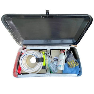 The Airboard Classic Wood Shelf is a robust storage solution that increases the storage capacity of the Airstream (R) trailer.