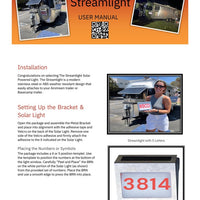Streamlight Solar Powered 5 Number BRN Light for Airstream Trailers - ABS Plastic