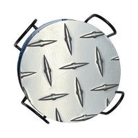 4 Inch Diamond Plate Coasters with Soft Base - Made in the USA - Airstream Trailer Accessories