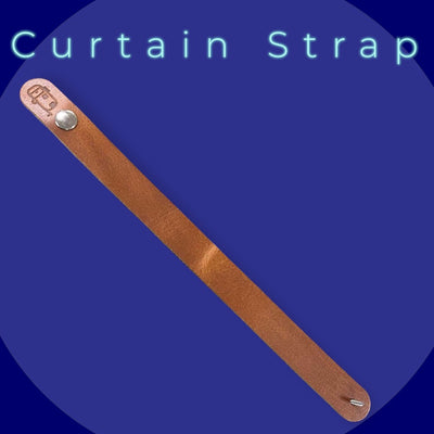 Leather Curtain Strap for Airstream Trailers with Split Bath or Single Curtain