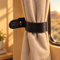 Leather Curtain Strap for Airstream Trailers with Split Bath or Single Curtain