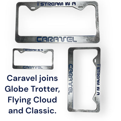 AirBoard with gear storage setup on Airstream trailer side