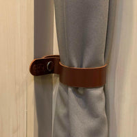 Leather Curtain Strap for Airstream Trailers with Split Bath or Single Curtain