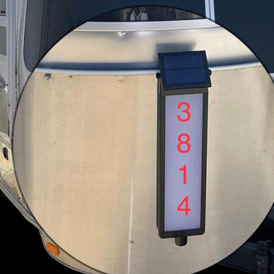 Lightweight Solar Powered 5 Number BRN Light for Airstream Trailers